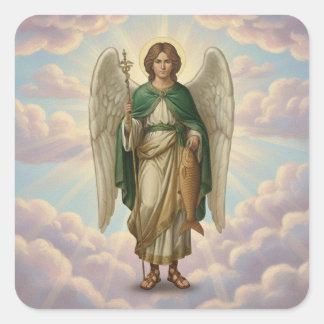 Archangel Raphael Angel Square Sticker