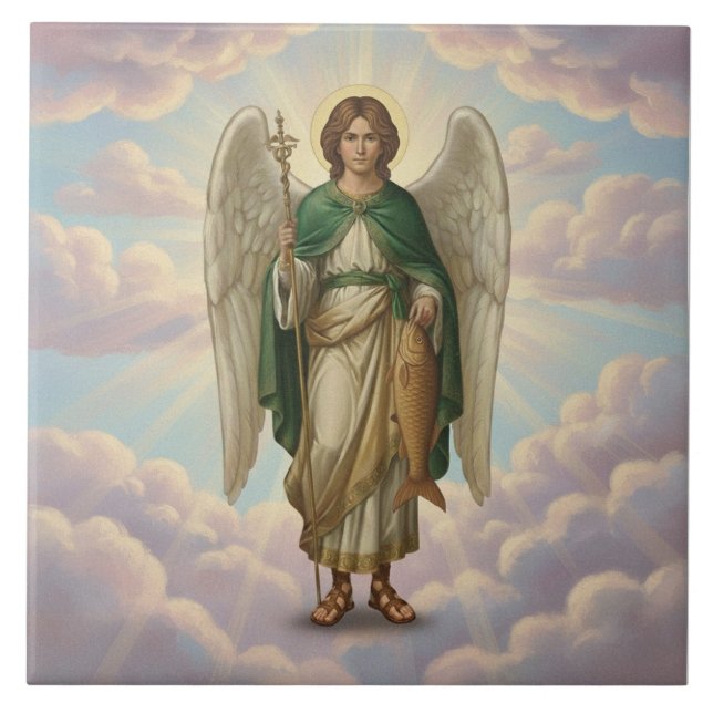 Archangel Raphael Angel Tile (Front)