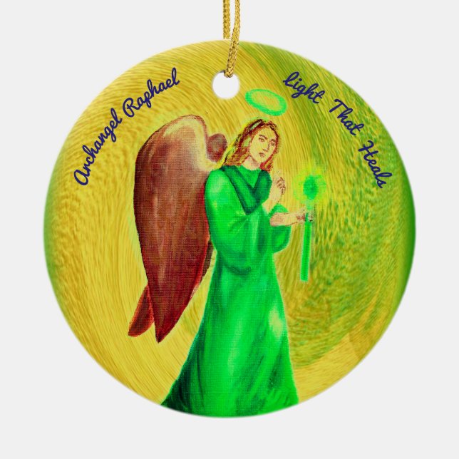 Archangel Raphael Circle Ornament (Front)