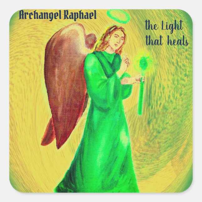 Archangel Raphael Stickers : The Light that Heals (Front)