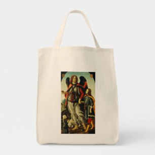 Archangel Raphael with young man Tobias Tote Bag