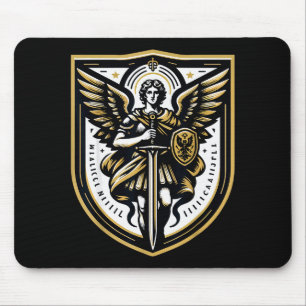 Archangel St Michael Christian Mouse Pad
