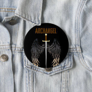 ARCHANGEL SWORD 10 CM ROUND BADGE
