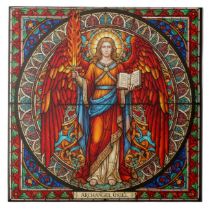 Archangel Uriel Angel of Wisdom & Illumination Tile