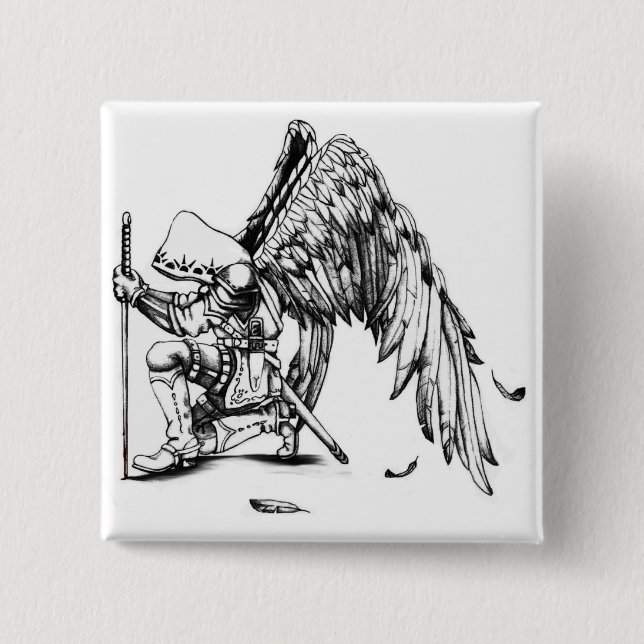 ArchAngel Warrior 15 Cm Square Badge (Front)