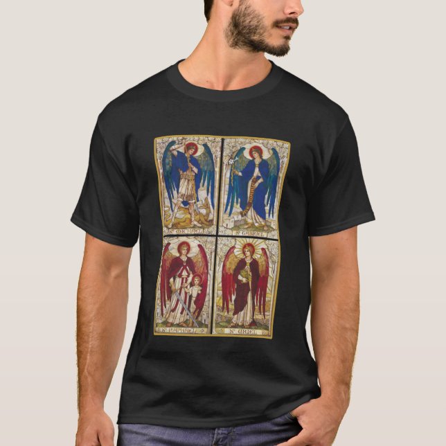Archangels Gabriel Michael Uriel Raphael T-Shirt (Front)