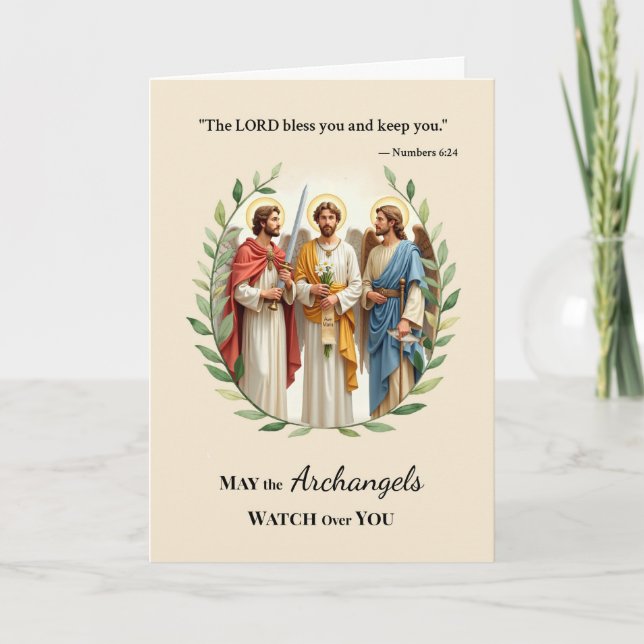 Archangels with God's Peace and Blessings Card (Front)