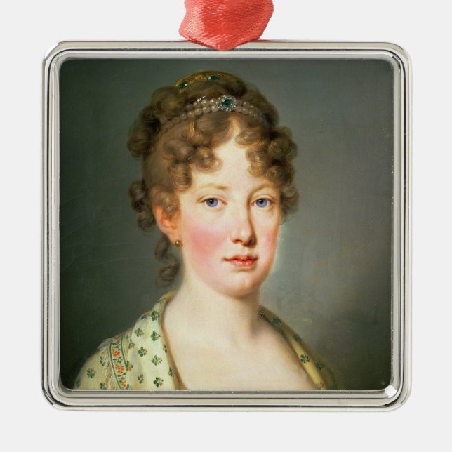 Archduchess Leopoldina of Austria Metal Tree Decoration (Front)