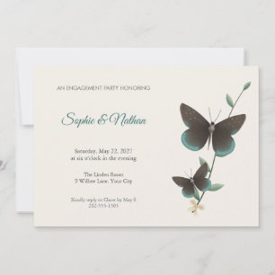Archduke Butterfly Engagement Party Invitation