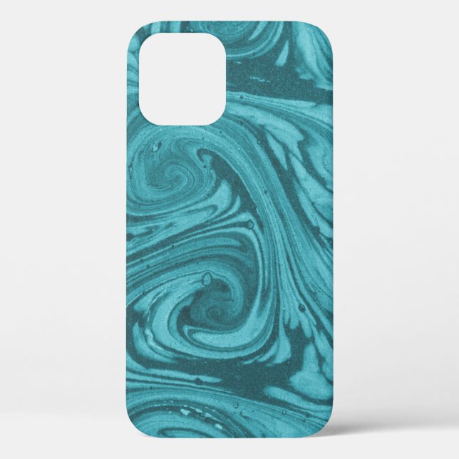 Arched and curved backdrop in tones of turquoise,  Case-Mate iPhone case (Back)