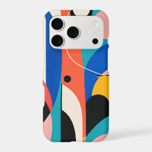 Arched Blue Pink Modernist Abstract