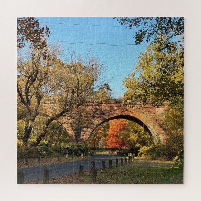 Arched Bridge in Autumn Puzzle (Horizontal)