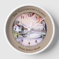 Arched Bridge New England Autumn Watercolor 