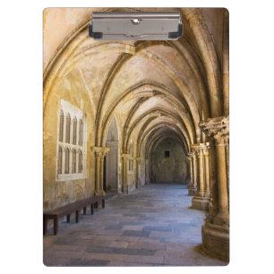 Arched Cathedral Cloister Hallway Clipboard