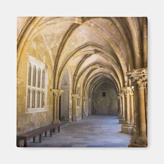 Arched Cathedral Cloister Hallway Magnet (Front)