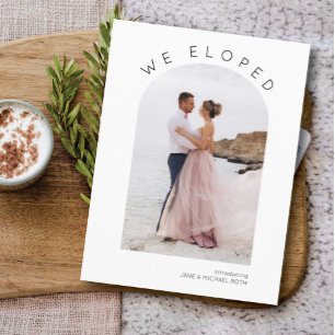 Arched Elopement/Wedding Announcement
