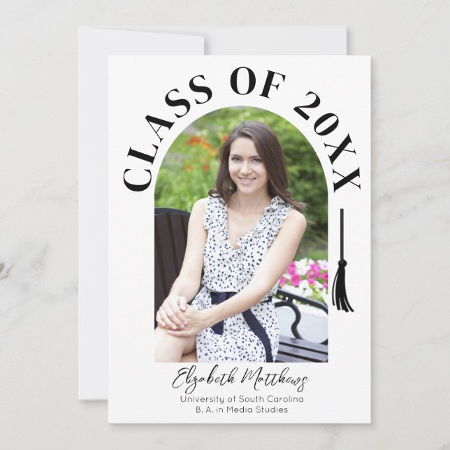 Arched Frame Graduation Announcement (Front)