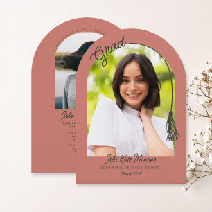 Arched Grad Announcement Invitation with Photo