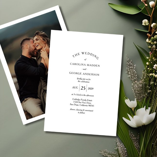 Arched Headline Photo Wedding Invitation (Creator Uploaded)