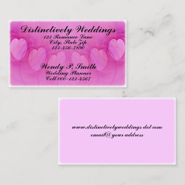 Arched Heart Line Artwork Business Card (Front/Back)