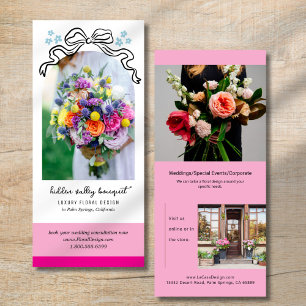 Arched Photo Bow Floral Marketing Rack Card