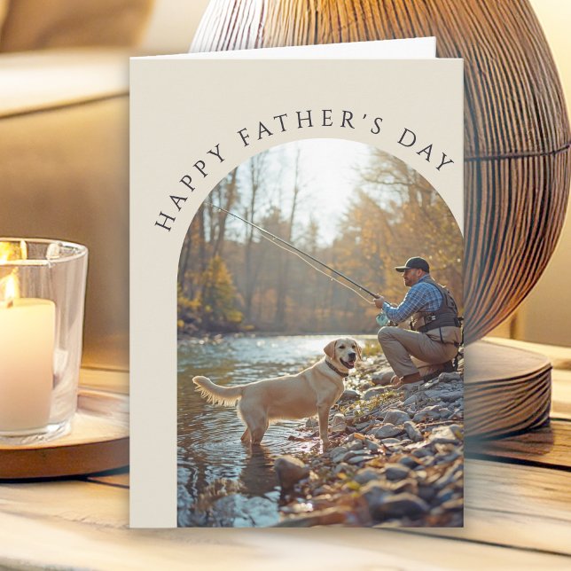 Arched Photo Fathers Day from Dog Card (Creator Uploaded)