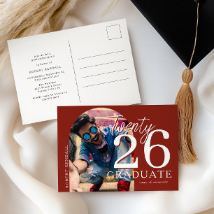 Arched Photo Graduation Party Invitation Postcard