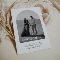 Arched Save The Date Heart