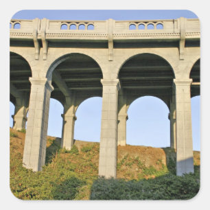 Arched supports Patterson Memorial Bridge Square Sticker