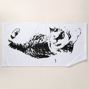Arched Tail, Autumn Drama Beach Towel