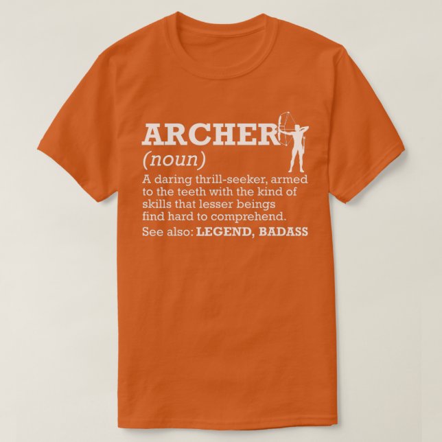 Archer Definition Archer Archery  T-Shirt (Design Front)