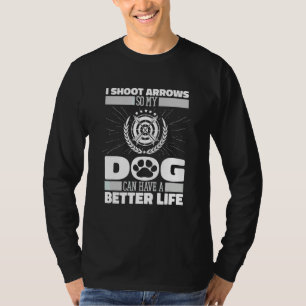 Archer Dog Bow Bowman Arrow   Target Archery T-Shirt