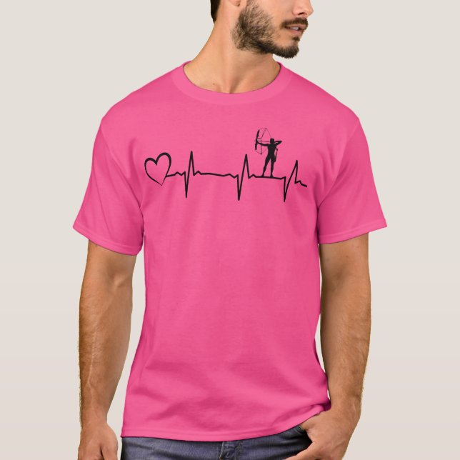 Archer Heartbeat Archery Bow Arrow Archery Heartbe T-Shirt (Front)