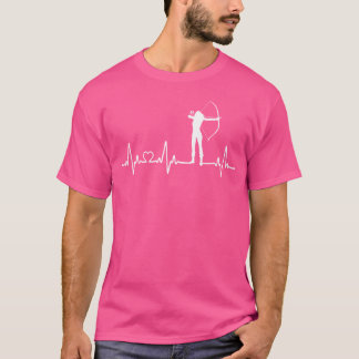 Archer Heartbeat Heart Archery Bow Arrow Archery H T-Shirt