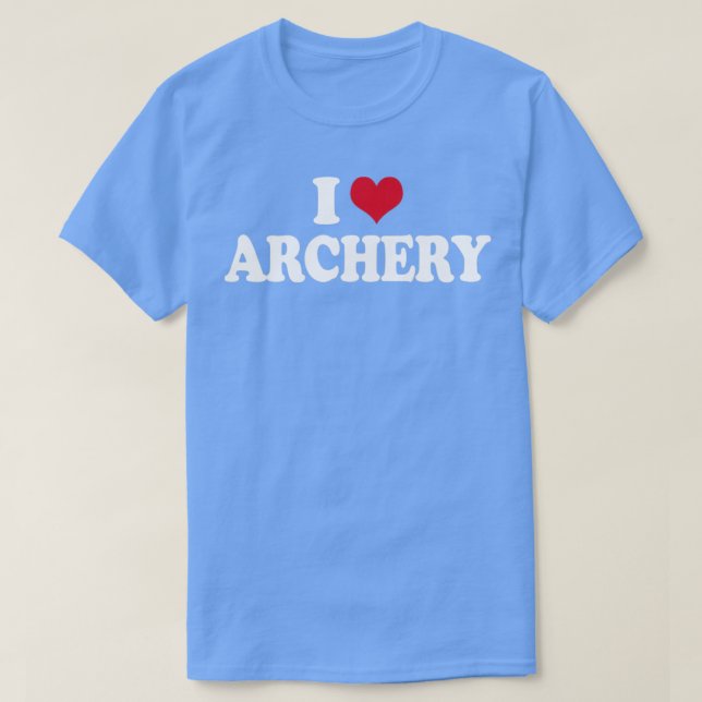 Archer I Love Archery Bow and Arrow T-Shirt (Design Front)