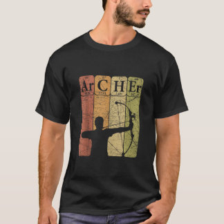 Archer Periodic Table Elements Bow Hunting Archery T-Shirt