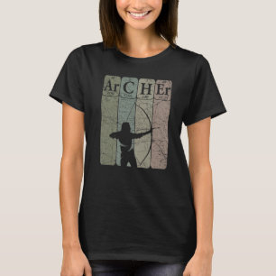 Archer Periodic Table Elements Bow Hunting Archery T-Shirt