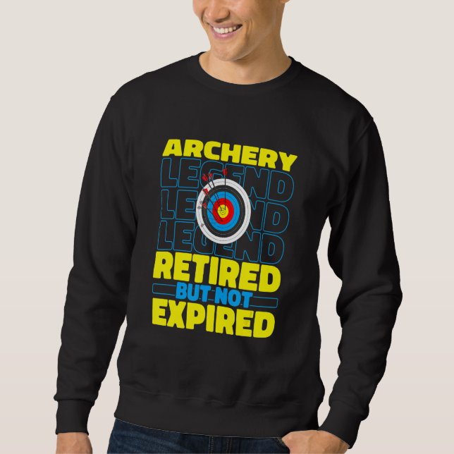 Archer Retiree - Bowman Arrow Bow Target Archery Sweatshirt (Front)