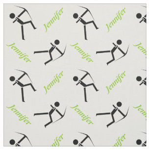 Archer with his bow and your name personalised fabric