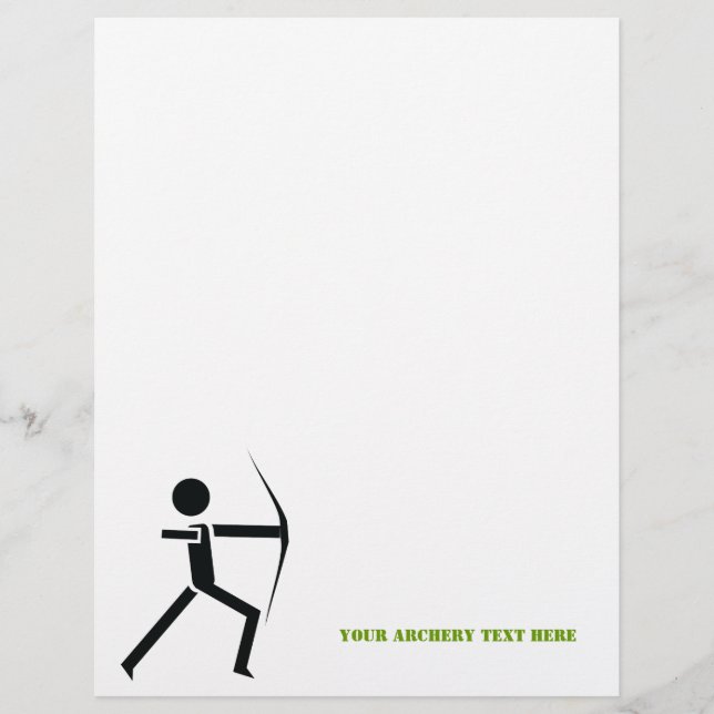 Archer with his bow black, green archery flyer (Front)