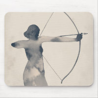 Archeress Watercolor Silhouette
