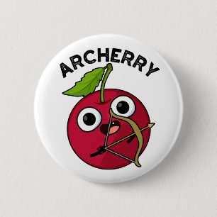 Archerry Funny Fruit Archery Pun  6 Cm Round Badge