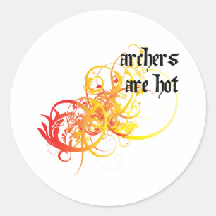 Archers Are Hot Classic Round Sticker