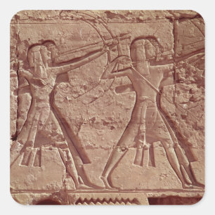 Archers, detail from the hunt of Ramesses III Square Sticker