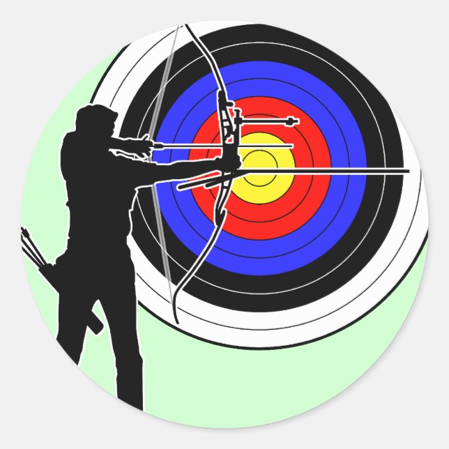 archery2 classic round sticker (Front)