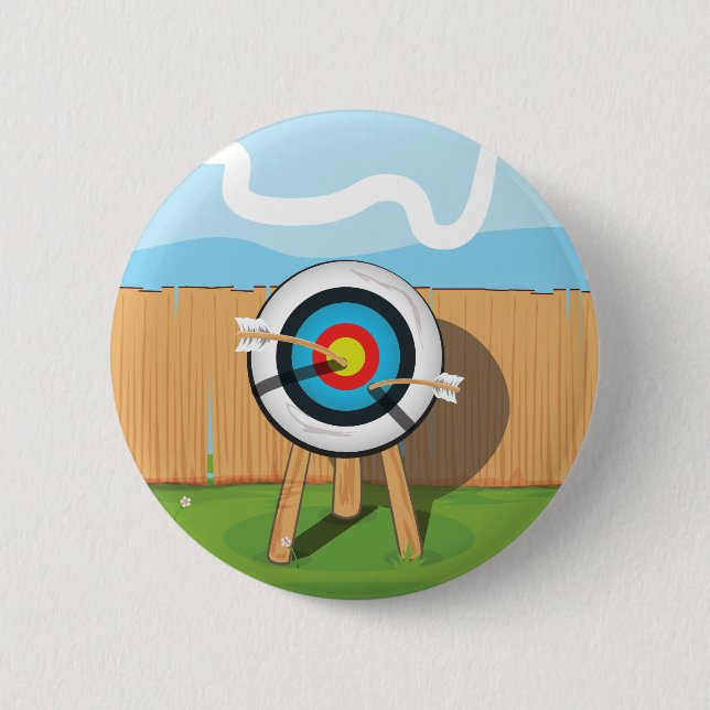 Archery 6 Cm Round Badge (Front)