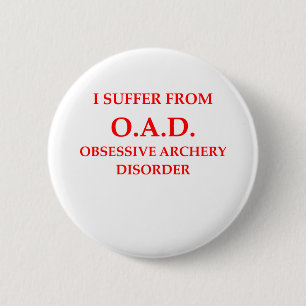 archery 6 cm round badge