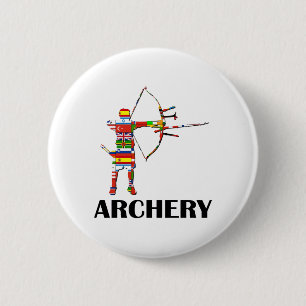 Archery 6 Cm Round Badge