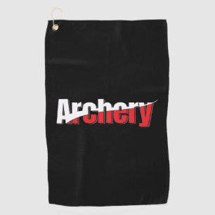 Archery Abstract Swish - Graphic Two-Tone Art Golf Towel