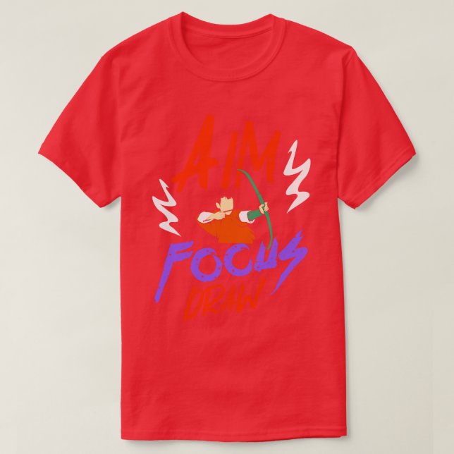 Archery Aim Focus Draw T-Shirt (Design Front)